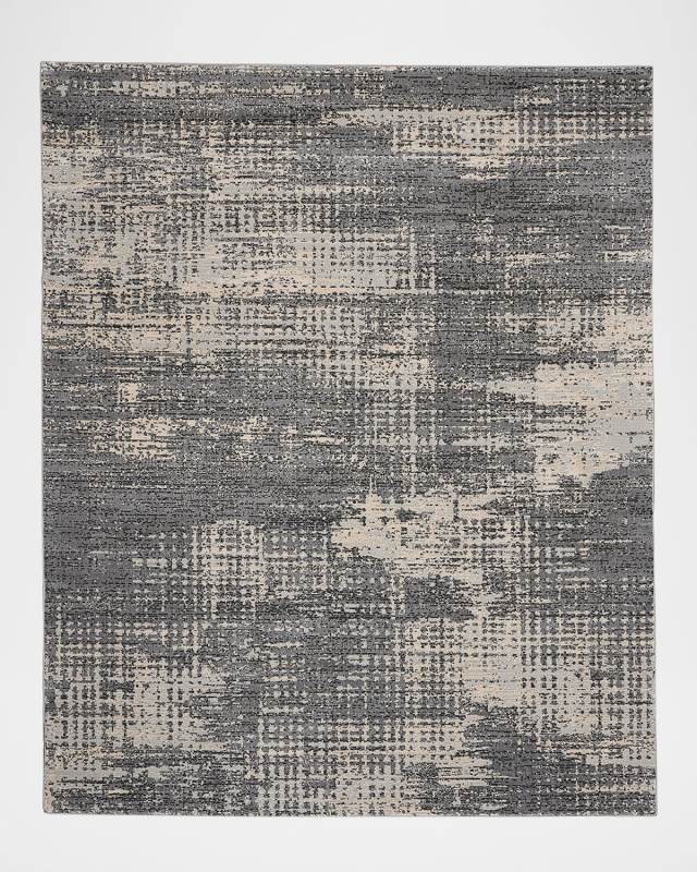 Rush Grey/Beige Power-Loomed Rug, 8' x 10'